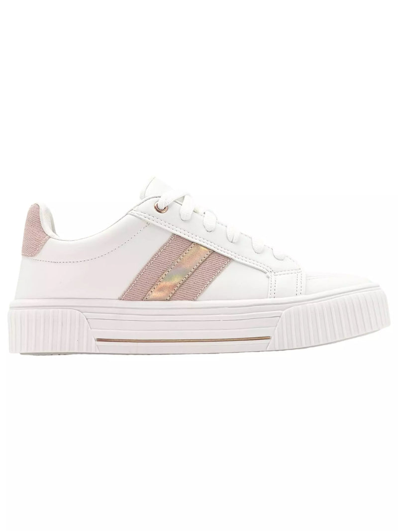 Tênis casual Skynner feminino - Branco/Rose